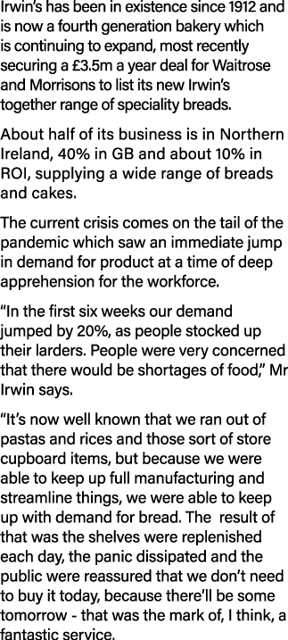 Irwin s has been in existence since 1912 and is now a fourth generation bakery which is continuing to expand, most re   