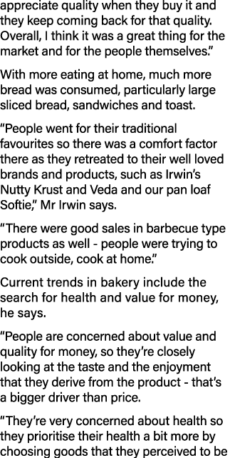 appreciate quality when they buy it and they keep coming back for that quality  Overall, I think it was a great thing   