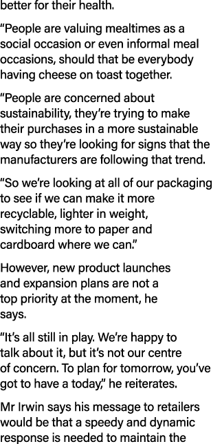 better for their health   People are valuing mealtimes as a social occasion or even informal meal occasions, should t   