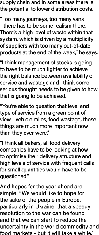 supply chain and in some areas there is the potential to lower distribution costs   Too many journeys, too many vans    