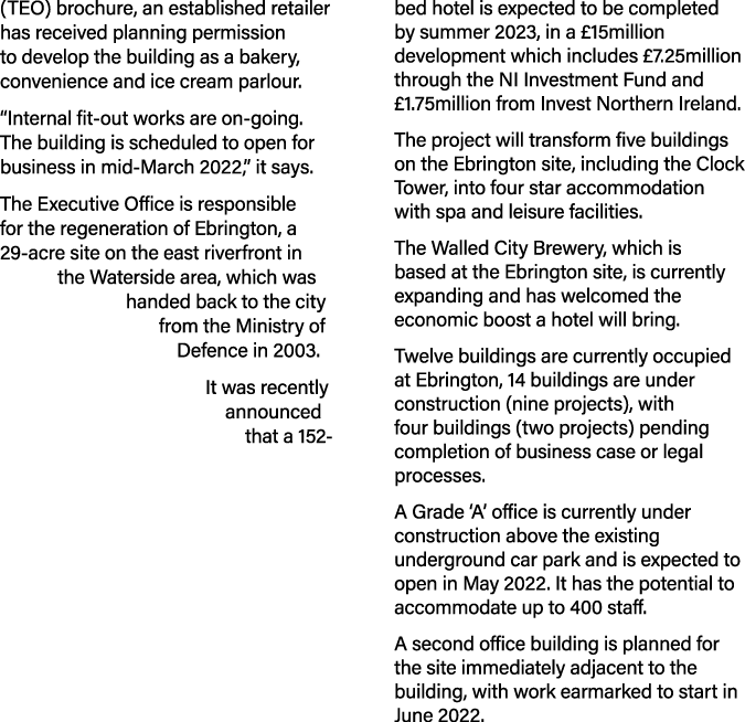 (TEO) brochure, an established retailer has received planning permission to develop the building as a bakery, conveni   