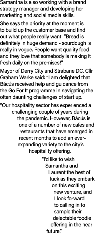 Samantha is also working with a brand strategy manager and developing her marketing and social media skills   She say   