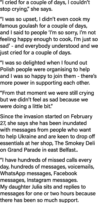  I cried for a couple of days, I couldn t stop crying,  she says   I was so upset, I didn t even cook my famous goula   