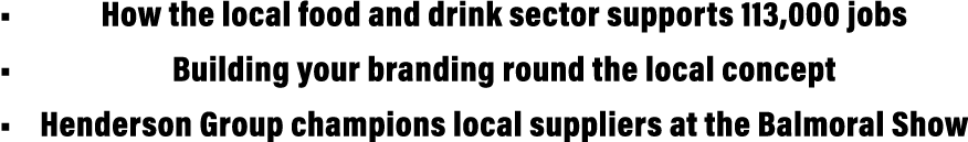   How the local food and drink sector supports 113,000 jobs   Building your branding round the local concept   Hender   