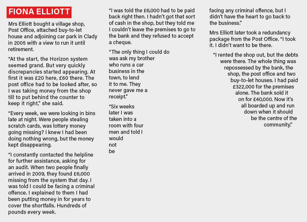 Fiona Elliott Mrs Elliott bought a village shop, Post Office, attached buy-to-let house and adjoining car park in Cla   