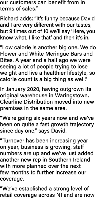 our customers can benefit from in terms of sales   Richard adds:  It s funny because David and I are very different w   