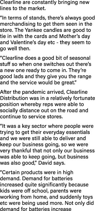 Clearline are constantly bringing new lines to the market   In terms of stands, there s always good merchandising to    