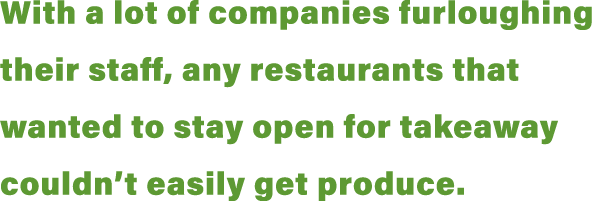With a lot of companies furloughing their staff, any restaurants that wanted to stay open for takeaway couldn t easil   
