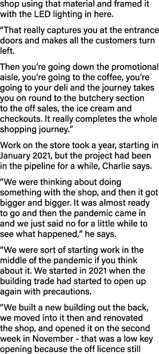 shop using that material and framed it with the LED lighting in here   That really captures you at the entrance doors   