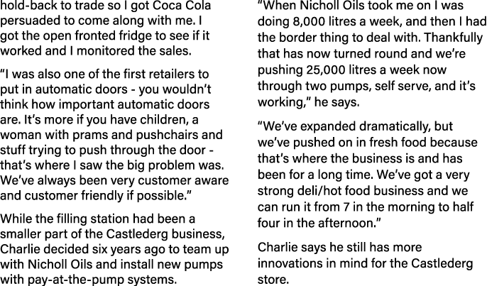 hold-back to trade so I got Coca Cola persuaded to come along with me  I got the open fronted fridge to see if it wor   
