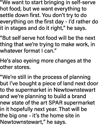  We want to start bringing in self-serve hot food, but we want everything to settle down first  You don t try to do e   