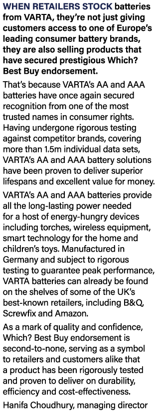 When retailers stock batteries from VARTA, they re not just giving customers access to one of Europe s leading consum   