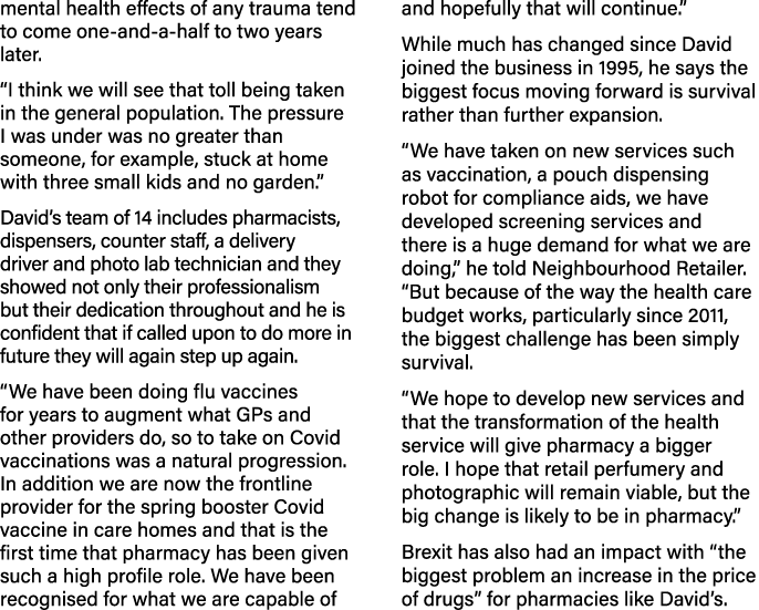 mental health effects of any trauma tend to come one-and-a-half to two years later   I think we will see that toll be   