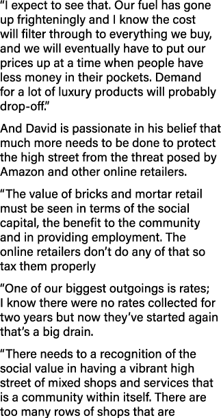  I expect to see that  Our fuel has gone up frighteningly and I know the cost will filter through to everything we bu   