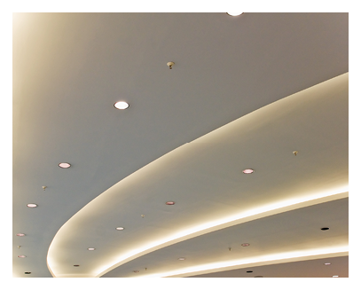 White modern ceiling