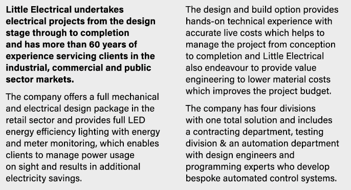 Little Electrical undertakes electrical projects from the design stage through to completion and has more than 60 yea   