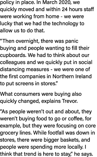 policy in place  In March 2020, we quickly moved and within 24 hours staff were working from home - we were lucky tha   
