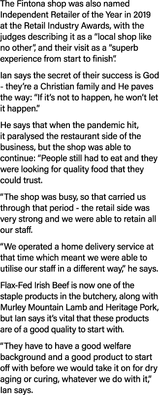 The Fintona shop was also named Independent Retailer of the Year in 2019 at the Retail Industry Awards, with the judg   