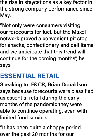 the rise in staycations as a key factor in the strong company performance since May   Not only were consumers visitin   