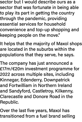 sector but I would describe ours as a sector that was fortunate in being able to play its part in getting the country   