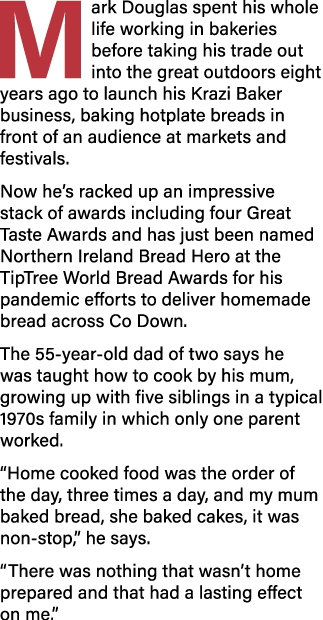 Mark Douglas spent his whole life working in bakeries before taking his trade out into the great outdoors eight years   