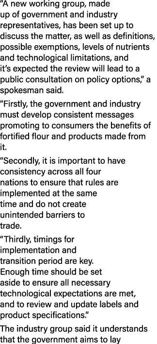  A new working group, made up of government and industry representatives, has been set up to discuss the matter, as w   