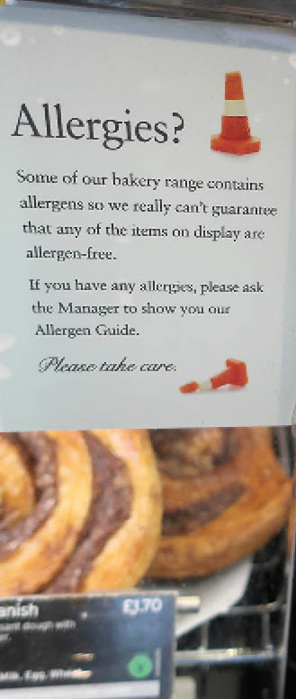 London UK November 17th 2018  Pret a Manger increase allergy warnings to protect against law suits           