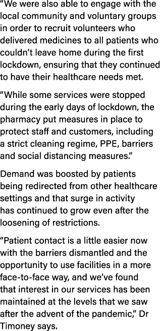  We were also able to engage with the local community and voluntary groups in order to recruit volunteers who deliver   