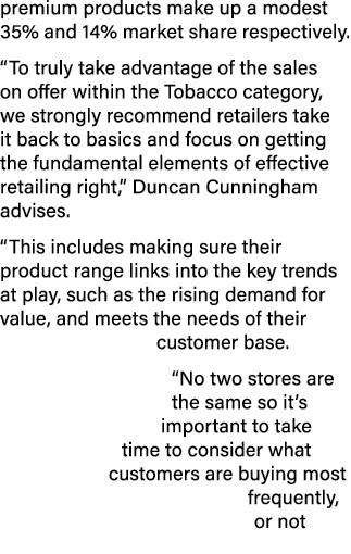 premium products make up a modest 35% and 14% market share respectively   To truly take advantage of the sales on off   