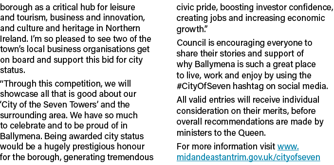 borough as a critical hub for leisure and tourism, business and innovation, and culture and heritage in Northern Irel   
