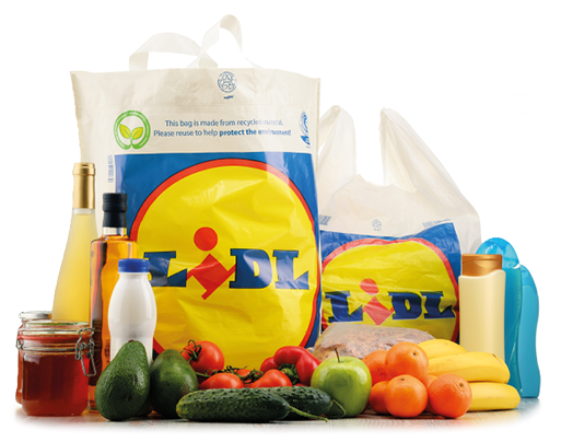 POZNAN, POLAND - DEC 2, 2016: Lidl is a German discount supermarket chain, based in Neckarsulm, Germany, that operates over 10,000 stores across Europe, part of the holding company Schwarz Gruppe