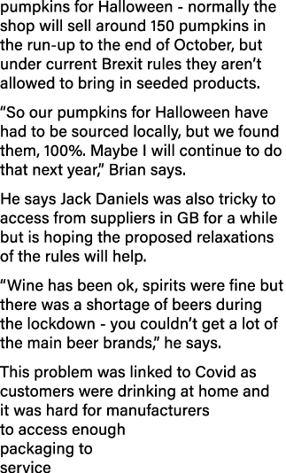 pumpkins for Halloween - normally the shop will sell around 150 pumpkins in the run-up to the end of October, but und   