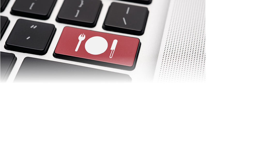 Online food order icon button