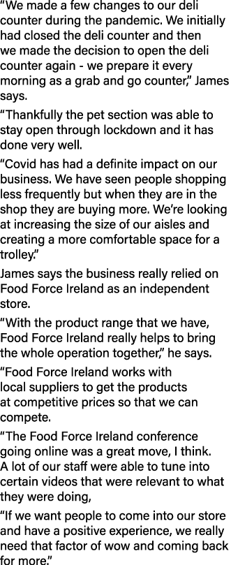  We made a few changes to our deli counter during the pandemic  We initially had closed the deli counter and then we    