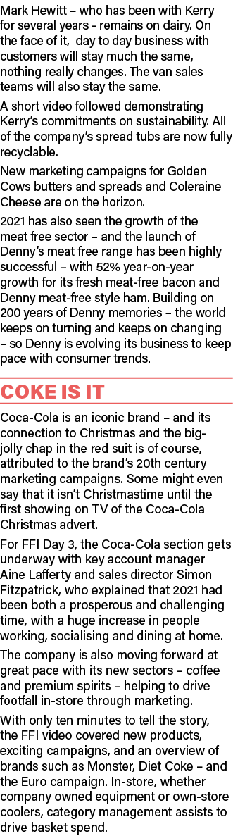 Mark Hewitt   who has been with Kerry for several years - remains on dairy  On the face of it, day to day business wi   