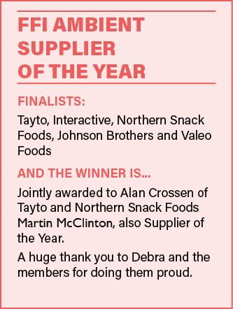 FFI Ambient Supplier of the Year Finalists: Tayto, Interactive, Northern Snack Foods, Johnson Brothers and Valeo Food   