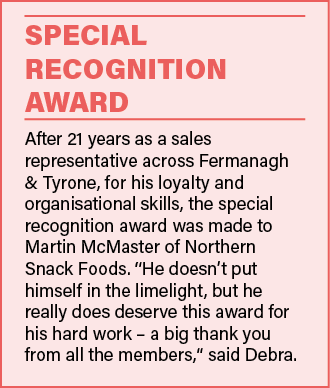 Special Recognition Award After 21 years as a sales representative across Fermanagh & Tyrone, for his loyalty and org   