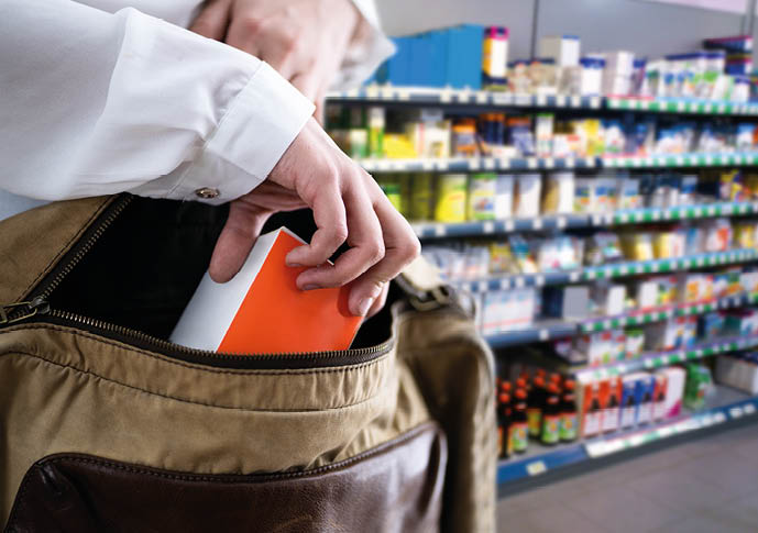 Retail Shoplifting  Woman Stealing In Supermarket  Theft At Shop