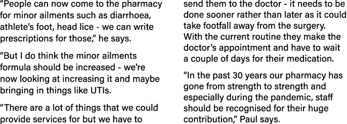  People can now come to the pharmacy for minor ailments such as diarrhoea, athlete s foot, head lice - we can write p   