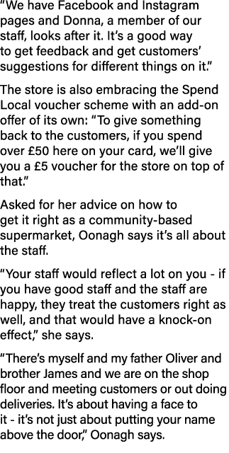  We have Facebook and Instagram pages and Donna, a member of our staff, looks after it  It s a good way to get feedba   