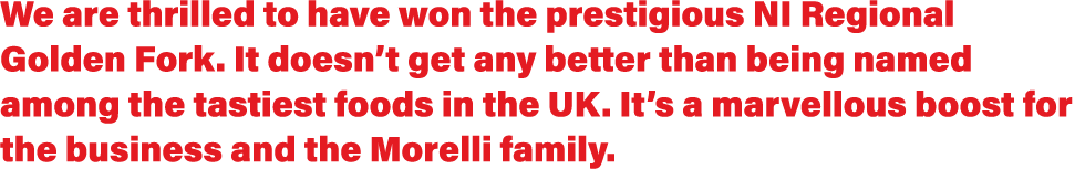 We are thrilled to have won the prestigious NI Regional Golden Fork  It doesn t get any better than being named among   