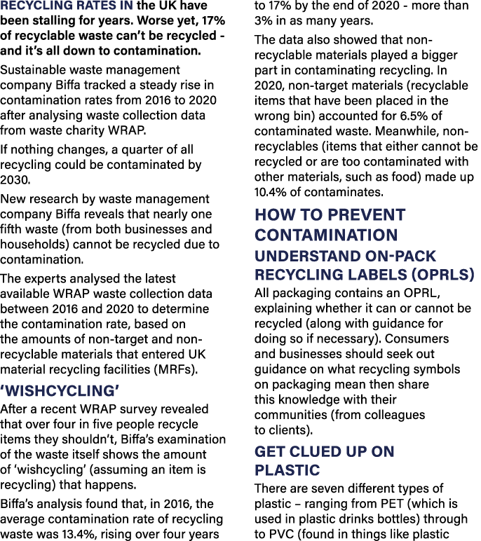 Recycling rates in the UK have been stalling for years. Worse yet, 17% of recyclable waste can’t be recycled and it’s...
