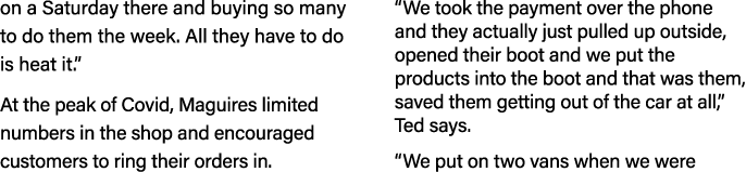 on a Saturday there and buying so many to do them the week. All they have to do is heat it.” At the peak of Covid, Ma...