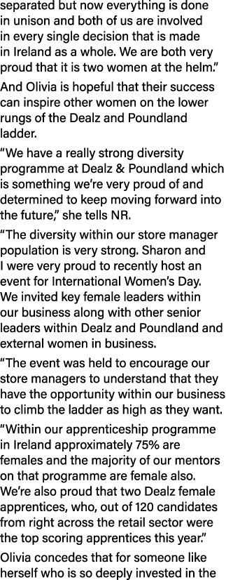 separated but now everything is done in unison and both of us are involved in every single decision that is made in I   