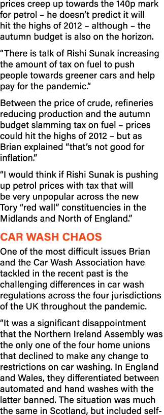 prices creep up towards the 140p mark for petrol   he doesn t predict it will hit the highs of 2012   although   the    