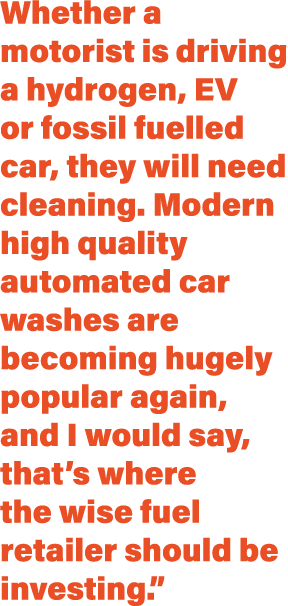 Whether a motorist is driving a hydrogen, EV or fossil fuelled car, they will need cleaning  Modern high quality auto   