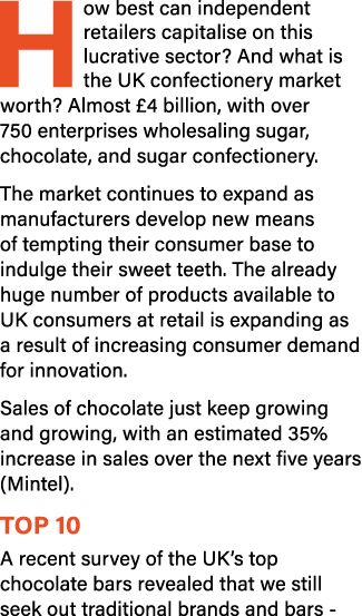 How best can independent retailers capitalise on this lucrative sector  And what is the UK confectionery market worth   