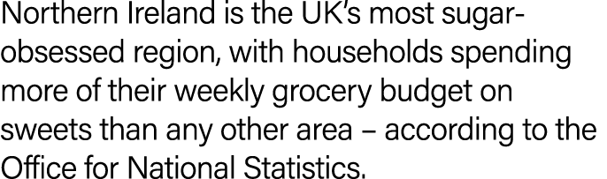Northern Ireland is the UK s most sugar-obsessed region, with households spending more of their weekly grocery budget   