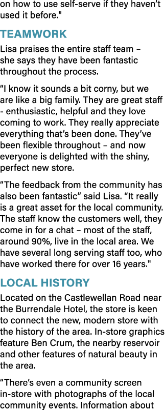 on how to use self-serve if they haven t used it before    Teamwork Lisa praises the entire staff team   she says the   