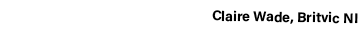 Claire Wade, Britvic NI